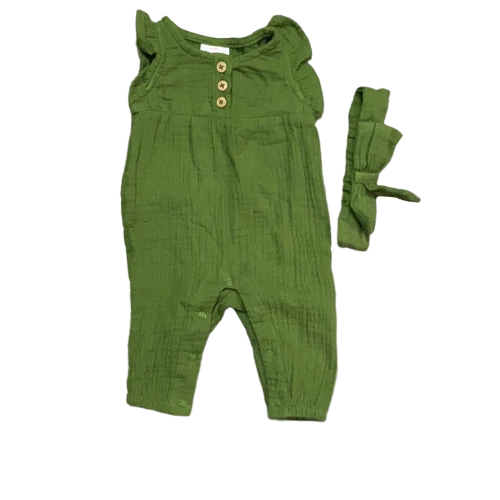 Baby Cat & Jack Romper with Headband - Picture 1 of 3